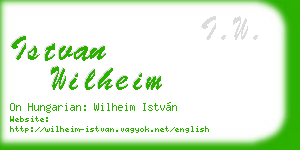 istvan wilheim business card